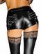 Szorty Noir Handmade F138 z powerwetlooku, rozmiar S