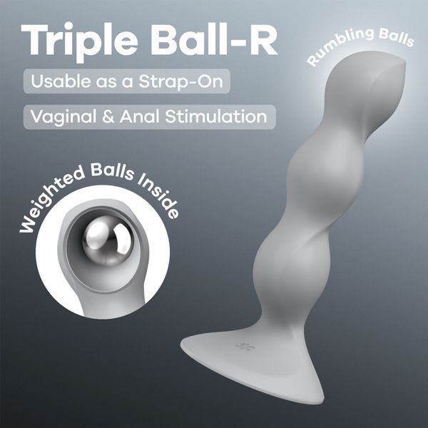 Анальний стимулятор-намистини Satisfyer Triple Ball-R Grey SX3547 SafeYourLove