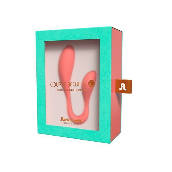 Смарт-стимулятор Adrien Lastic Couple Secrets II + APP для клитора и точки G, коралловый AD11936 фото