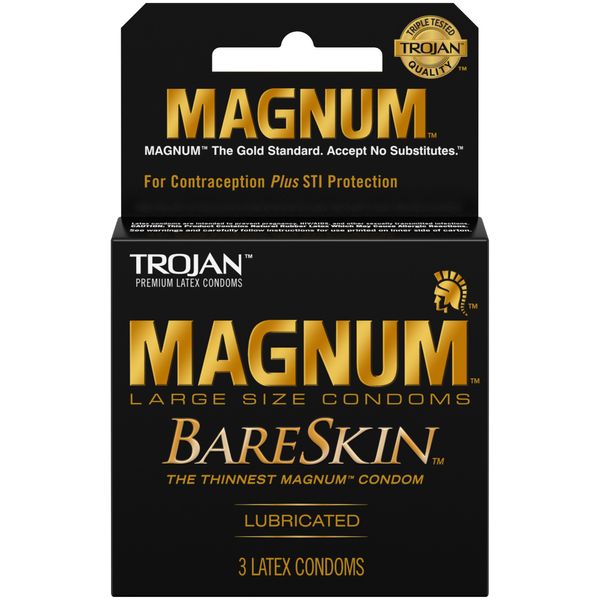 Zestaw 3 Trojanów Magnum Bareskin