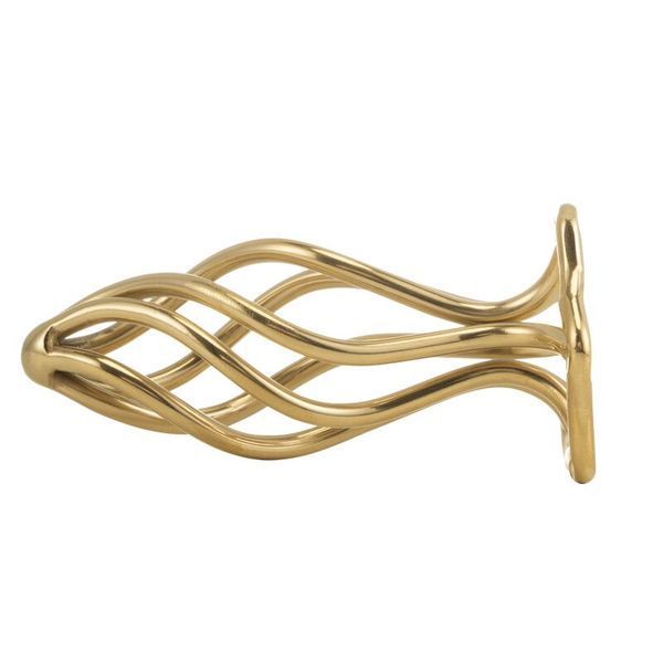 Anal plug LOCKINK SEVANDA Hollow Spiral Golden Metal Anal Plug - S size