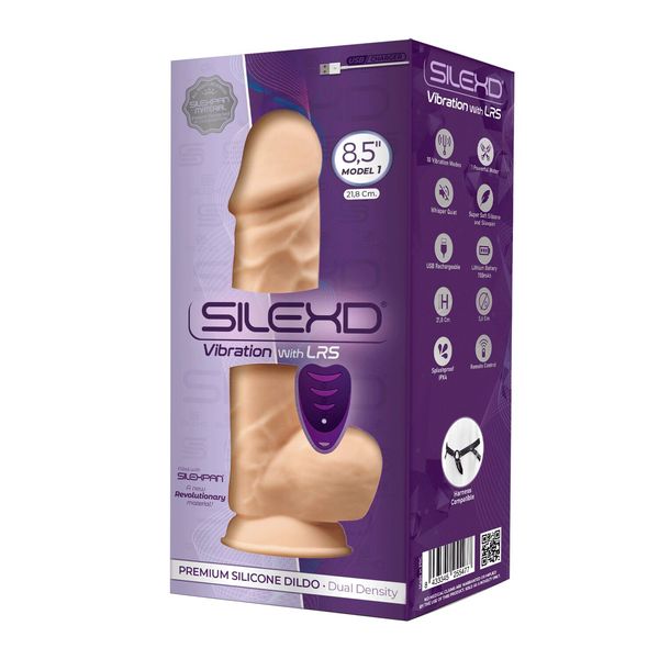 Фалоімітатор з вібрацією SilexD Norman Vibro Flesh (Model 1 size 8,5") + LRS, діаметр 5 см SO8208 SafeYourLove