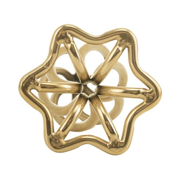Anal plug LOCKINK SEVANDA Hollow Spiral Golden Metal Anal Plug - S size
