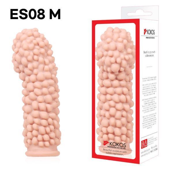 Насадка на член Kokos Extreme Sleeve ES.08, утолщающая, стимулирующий рельеф SO1818 фото