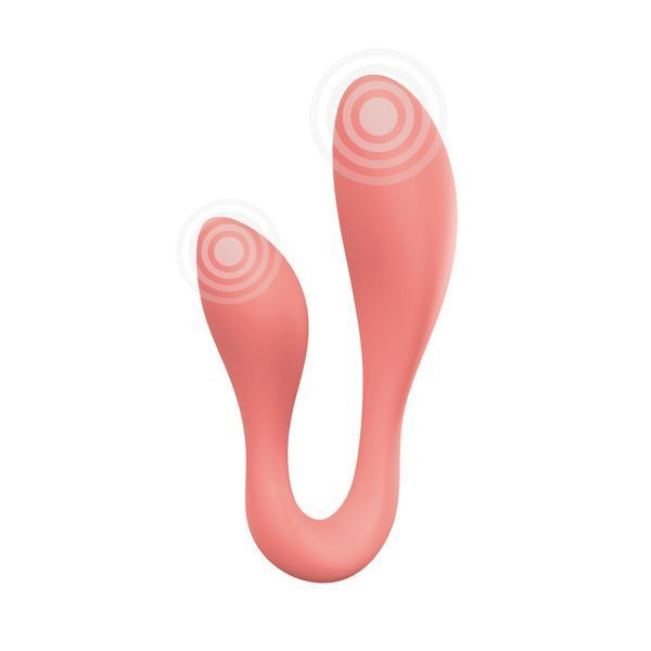 Смарт-стимулятор Adrien Lastic Couple Secrets II + APP для клитора и точки G, коралловый AD11936 фото
