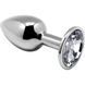 Set of 3 Alive metal anal plugs with stones of different colors