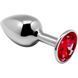Set of 3 Alive metal anal plugs with stones of different colors