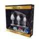 Set of 3 Alive metal anal plugs with stones of different colors