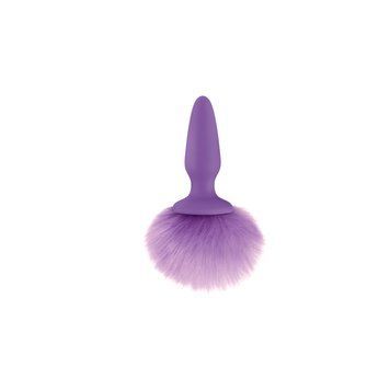 Анальная пробка с мягким пушистым хвостом кролика BUNNY TAILS PURPLE T280420 фото