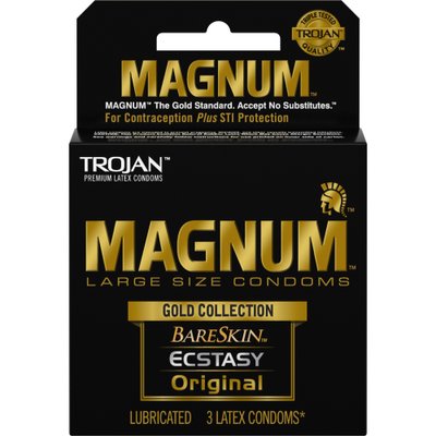Упаковка 3шт Trojan Magnum Gold Collection UCIU001155 фото