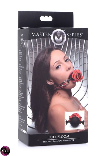 Кляп Master Series Eye-Catching Ball Gag With Rose SO8794 фото