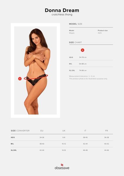 Obsessive Donna Dream crotchless thong SO8644 SafeYourLove