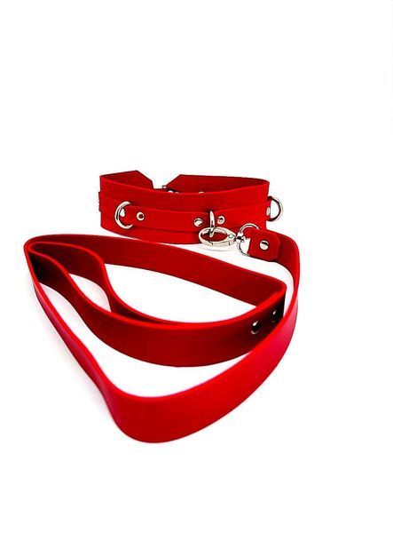 Collar with leash and handcuffs "Fet 22", eco-leather, handmade