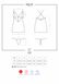 Сатиновый комплект для сна с кружевом Obsessive 828-CHE-1 chemise & thong, черный, сорочка, стри SO7171 фото 7