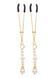 Зажимы на соски з бусинами Tweezers With Pearls Taboom TB17270 фото 3