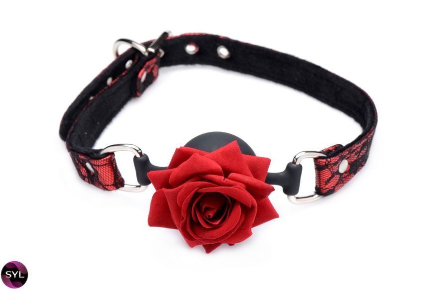 Кляп Master Series Eye-Catching Ball Gag With Rose SO8794 SafeYourLove