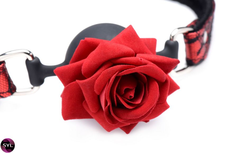 Кляп Master Series Eye-Catching Ball Gag With Rose SO8794 SafeYourLove