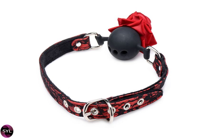 Кляп Master Series Eye-Catching Ball Gag With Rose SO8794 фото