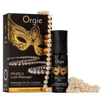 Набор для жемчужного массажа Orgie &ndash; Pearls Lust Massage (30 мл), силиконовый гель, бусы. SX1536 фото