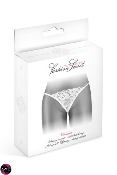 Трусики-стрінги з перлинною ниткою Fashion Secret VENUSINA White SO2249 SafeYourLove