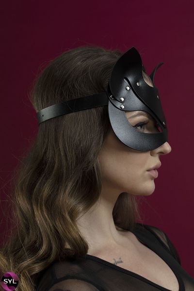 Маска кошечки Feral Feelings - Catwoman Mask, натуральная кожа SO3406 фото