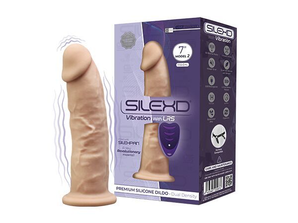 Фалоімітатор з вібрацією SilexD Henry Vibro Flesh (MODEL 2 size 7in) + LRS, діаметр 4,4 см SO8212 SafeYourLove