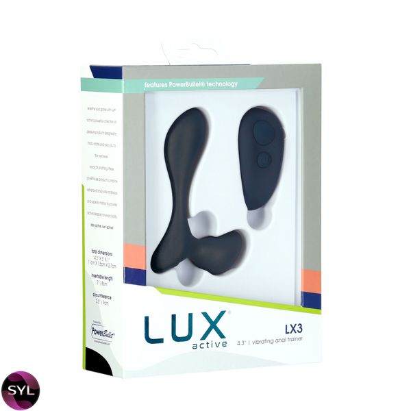 Вібромасажер простати Lux Active LX3 Vibrating Anal Trainer, пульт ДК SO6836 SafeYourLove