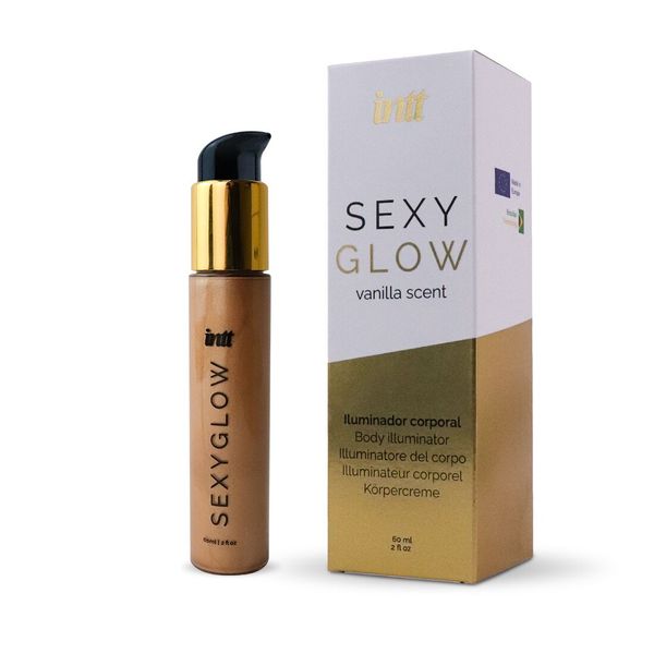 Intt Sexy Glow Shimmer Body Cream (60ml) z masłem shea i zapachem wanilii, rozświetlająca opalona skóra