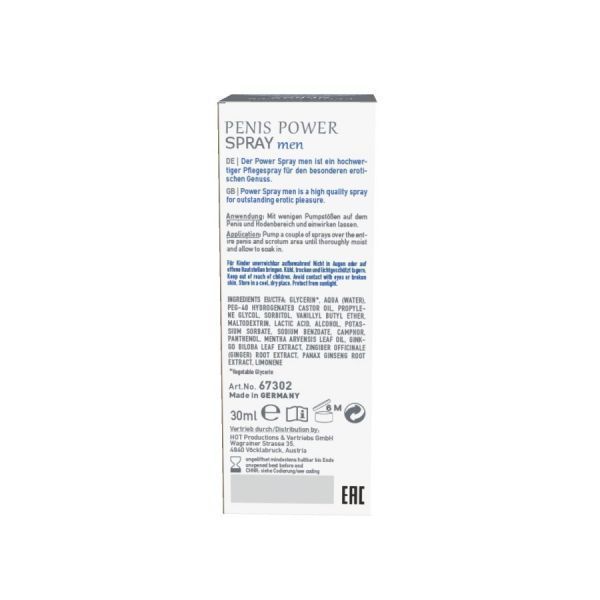 Stimulating spray for men SHIATSU Power Spray, 30 ml