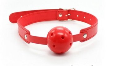 Кляп DS Fetish breathable ball gag red plastic 222002013 фото