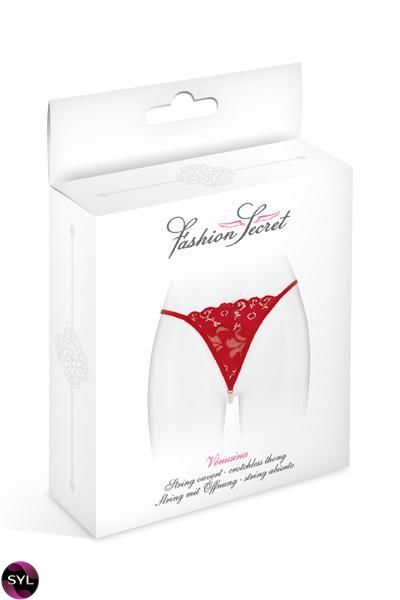 Трусики-стрінги з перлинною ниткою Fashion Secret VENUSINA Red SO2250 SafeYourLove