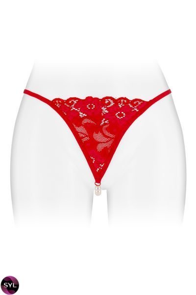 Трусики-стринги с жемчужной ниткой Fashion Secret VENUSINA Red SO2250 фото