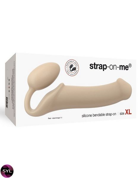 Безремінний страпон Strap-On-Me Flesh XL, повністю регульований, діаметр 4,5 см SO2352 SafeYourLove