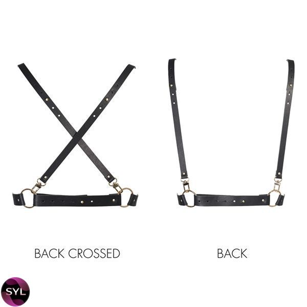 Портупея Bijoux Indiscrets MAZE - X Harness Black, екошкіра SO2676 SafeYourLove