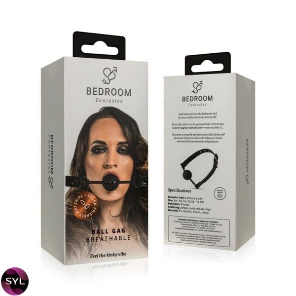 Кляп Bedroom Fantasies Ball Gag Breathable Silicone - Black SO8816 SafeYourLove