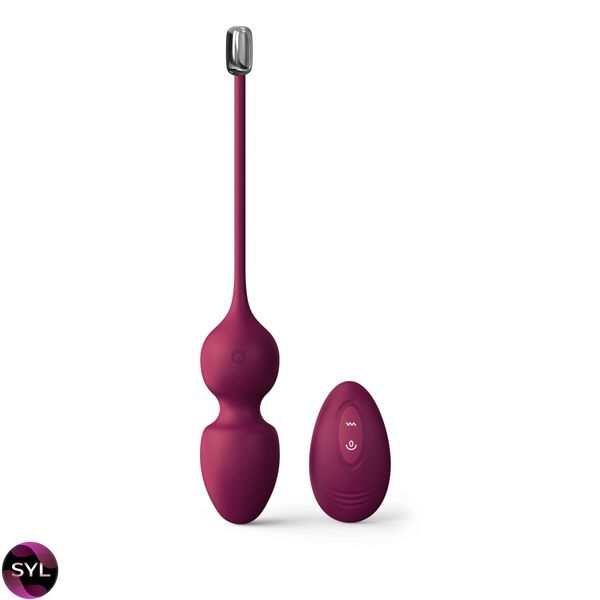 Вагинальные шарики Dorcel LOVE BALLS PLUM, вибрации и движения внутреннего шарика, пульт ДУ SO7388 фото