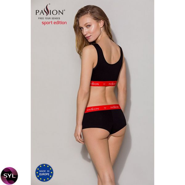 Спортивний топ на широких бретелях Passion PS003 TOP black SO4213 SafeYourLove