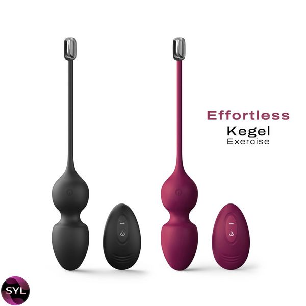 Вагинальные шарики Dorcel LOVE BALLS PLUM, вибрации и движения внутреннего шарика, пульт ДУ SO7388 фото