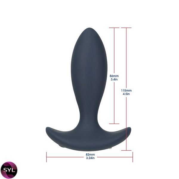 Анальна пробка з пульсацією Lux Active – Throb – 4.5" Anal Pulsating Massager, пульт ДК SO5571 SafeYourLove