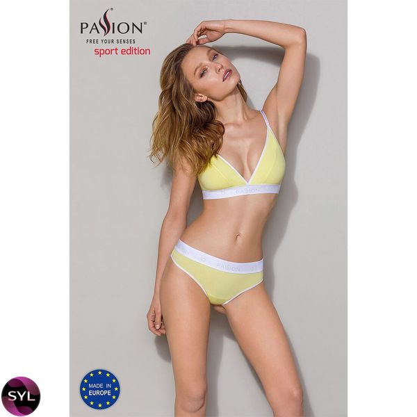 Спортивні трусики-стрінги Passion PS007 PANTIES yellow, SO4261 SafeYourLove