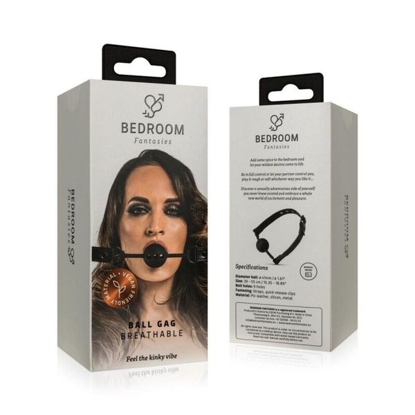 Кляп Bedroom Fantasies Ball Gag Breathable Silicone - Black SO8816 фото