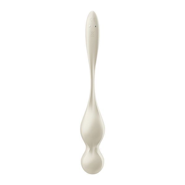 White Satisfyer Love Birds 1 Connect App White Smart Vibrating Vaginal Balls, 78 g