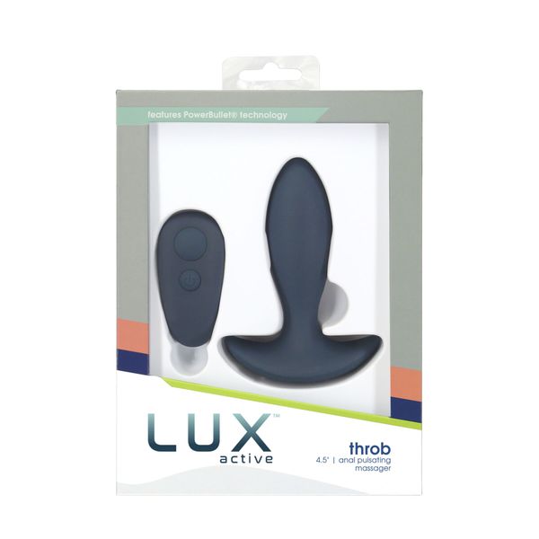 Анальная пробка с пульсацией Lux Active – Throb – 4.5" Anal Pulsating Massager, пульт ДУ SO5571 фото