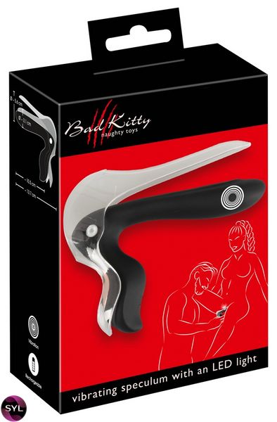 Розширювач вагінальний з підсвіткою Bad Kitty Vibrating Speculum 5563430000 SafeYourLove