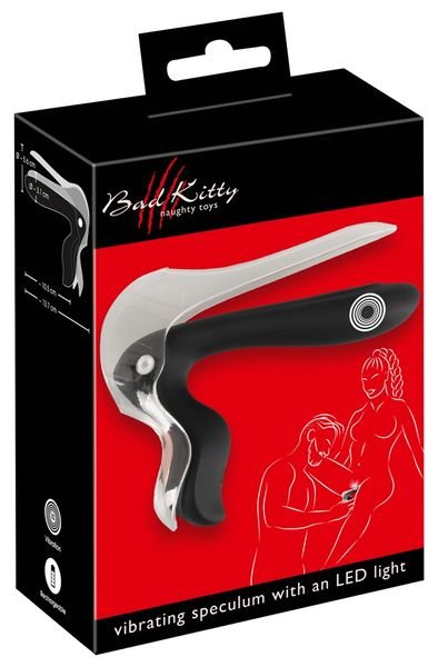 Расширитель для вагины Bad Kitty Vibrating Speculum со встроенным светодиодом и вибрацией 5563430000 фото