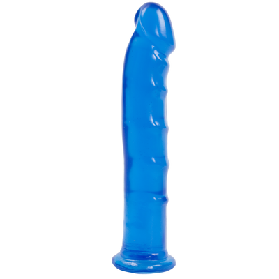 Фаллоимитатор Doc Johnson Jelly Jewels Dong & Suction Cup Blue, диаметр 3,6см, антибактериальный ПВХ SO2006 фото