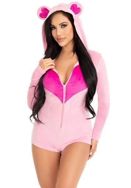 Leg Avenue Sweetheart Bear Velvet Romper, rozmiar M