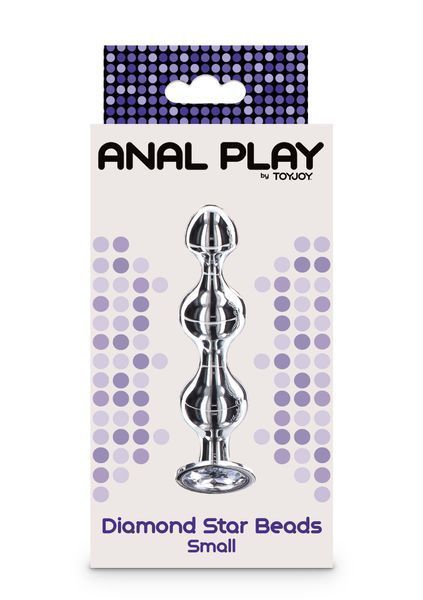 Drzewko analne S. metalowe z kamieniem Diamond Star Beads ToyJoy