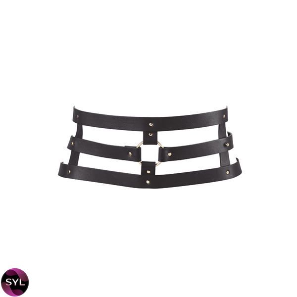 Портупея-пояс Bijoux Indiscrets MAZE - Wide Belt and Restraints Black, экокожа SO2680 фото