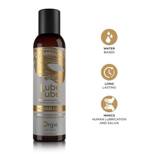 Лубрикант на водній основі Orgie Lube Tube Human Lube, 150 мл, імітація природної змазки та слини SX1504 SafeYourLove